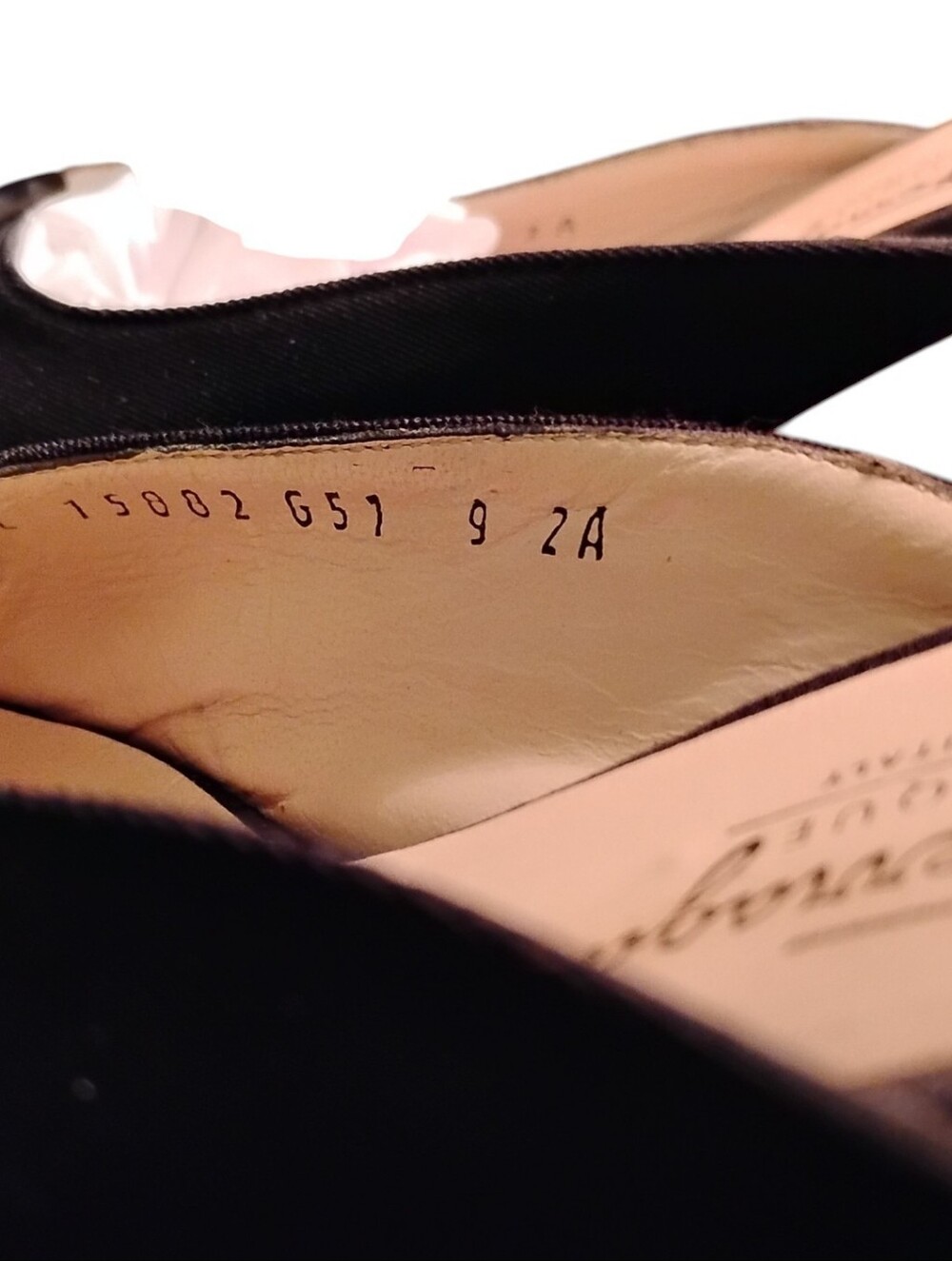 Vintage Salvatore Ferragamo Black Satin Square Toe Mules - Size 9 - Picture 4 of 6
